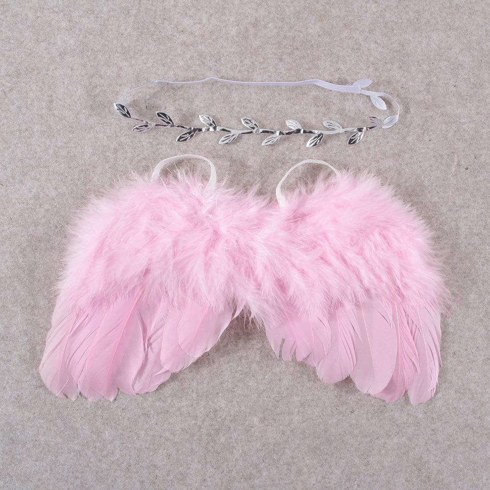New European and American handmade flower headband and angel feather wings baby photography props baby fashion suit
