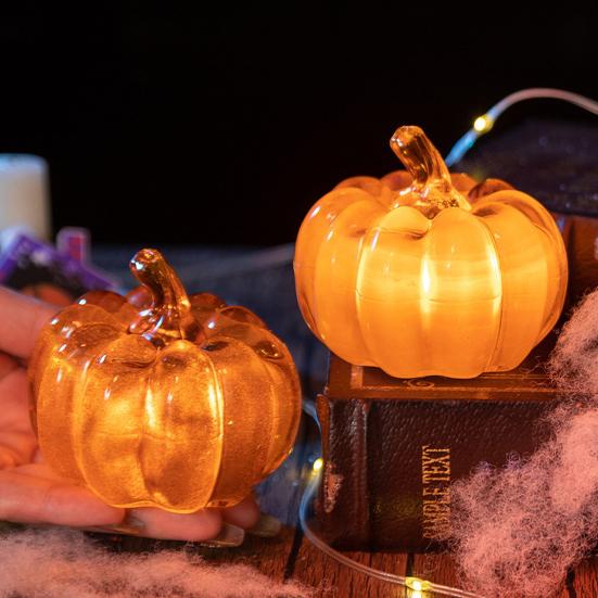 Mini křišťálová dýňová figurka Sběratelská umělá dýně Stolní ozdoba pro podzimní sklizeň Den díkůvzdání Halloween