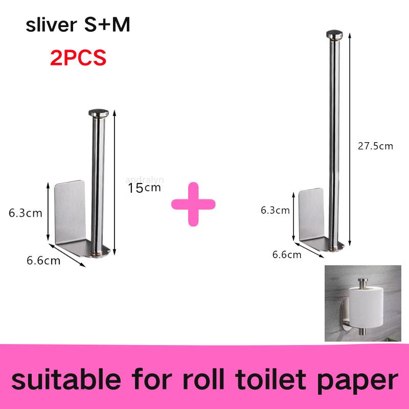 1-3pcs Kitchen Toilet Paper Holder Tissue Holder Hanging Bathroom Toilet Paper Holders Roll Paper Holder Towel Rack Storage Rack