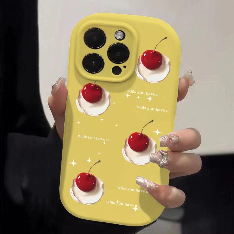 Cherry Suitable for Apple 16 IPhone Animation 15plus Creative 14 Cartoon Soft Shell 13 Mobile Phone Case 12promax