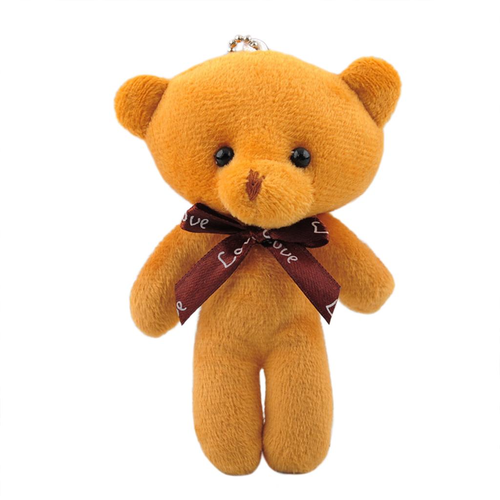5.1inch Bear Plush Doll Soft Stuffed Animal Plushies Keychain Pendant Cute Bear Plush Toys For Gifts Keychain Backpack Decoration