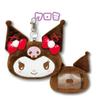 Hatayama Shoji Sanrio Face Reel Pass Winter IC Card Cute H11 x W13cm Case, Character, Holder, Commuter/School Purse, Kuromi, Approx.