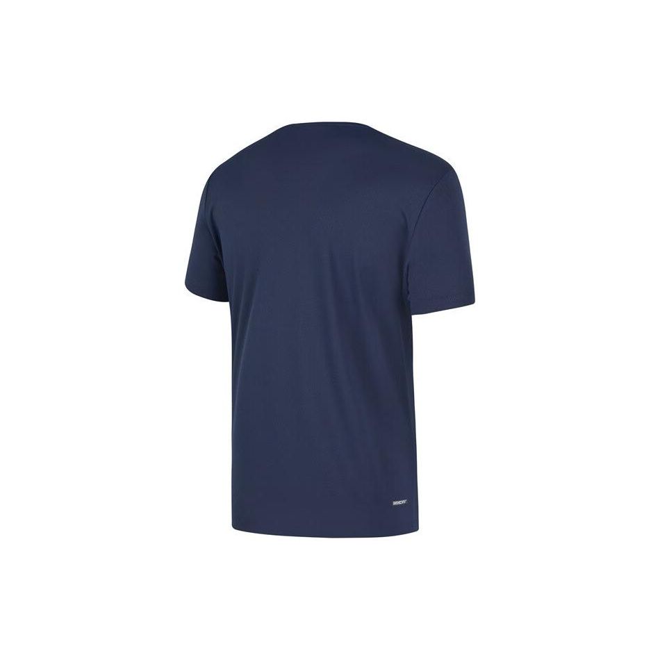 Skechers Letter Print Quick-Dry Breathable Round Neck Short Sleeve T-Shirt Women Tops Navy-Academy-Blue P223W056-02MZ