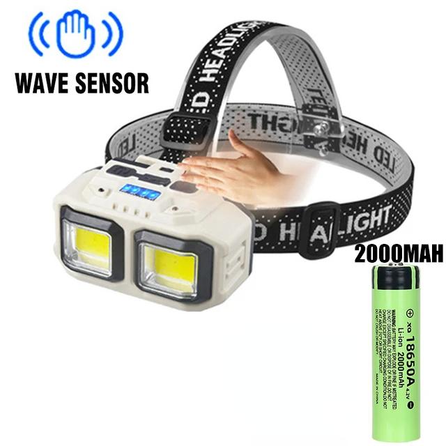 Powerful LED HeadlampTorch USB Rechargeable Flashlight Headlight Waterproof Head Light Camping Fishing Mining Light Lamp Torch
