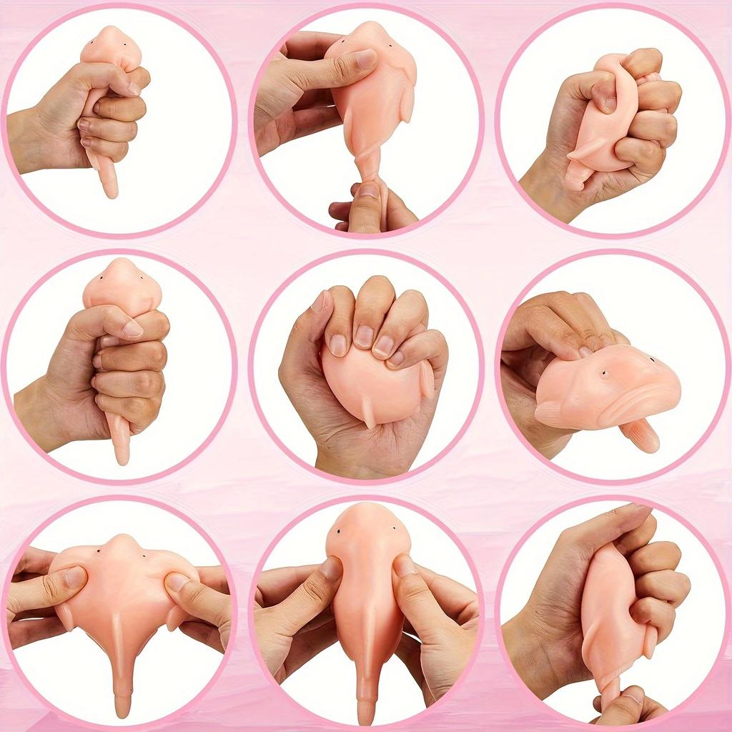 1 st Blobfish klämleksaker Sensoriska djur Mjuka Pop Fidget-leksaker för barn Vuxna Stresslindring Spel Fest Halloween Julklappar