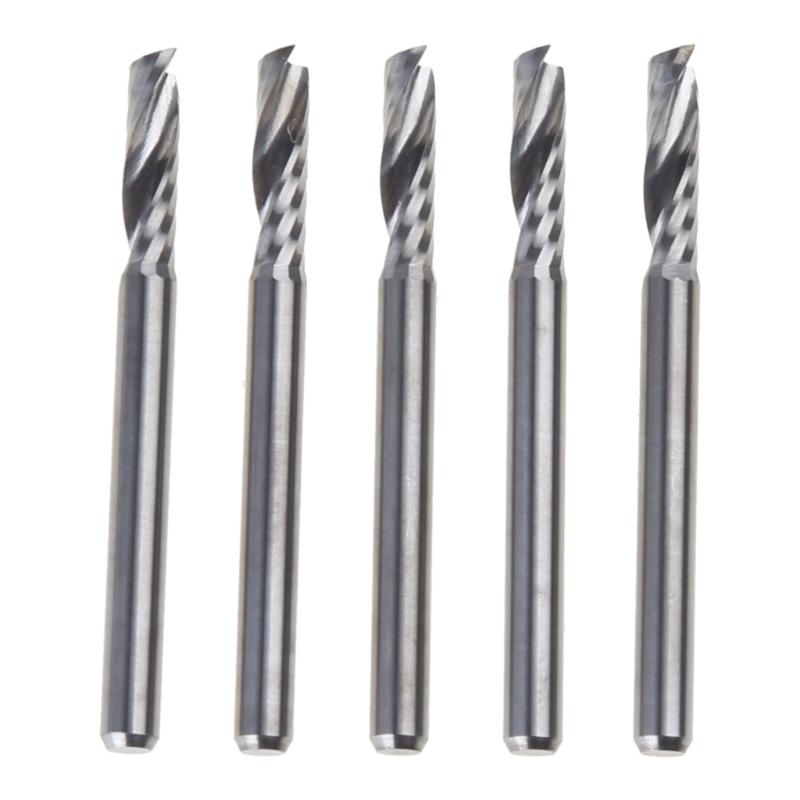 Ball Nose End Mill 5 Pcs Straight Electric Milling Cutters Router Bit Carbide End Spiral Milling Cutter for Woodworking