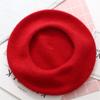 Women Girls Baggy Beanie Flat Cap Hat Wool Beret Cap Felt Berets Autumn Beret Hat