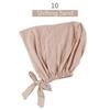 Solid Color Elastic Tie-Back Modal Undercap Hijab Scarf Adjustable Kufi Cap