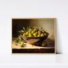 Vintage European Pastoral Italian Olive Bowl Posters and Prints Canvas Printing Wall Art Picture for Living Room Home Decoration