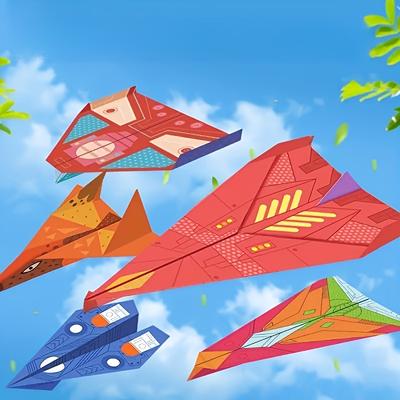36 יחידות נייר צבעוני - מטוס אוריגמי יצירתי בעבודת יד, אוריגמי תלת-ממדי ידני DIY, המתנות הטובות ביותר לחג וליום הולדת