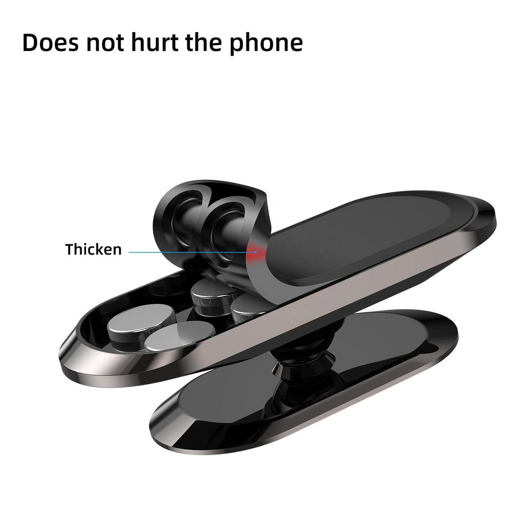 Rotatable Mini Strip Shape Phone Stand Magnetic Car Phone Holder Metal Strong Magnet GPS Car Mount