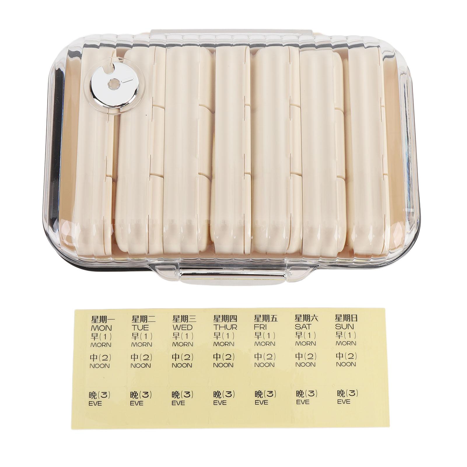 

Еженедельный органайзер для лекарств, 7-дневный контейнер для лекарств, портативный дорожный контейнер для витаминов и рыбьего жира B белый