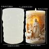 Snow Princess Cylinder Relief Candle Silicone Mold Creative Snow Princess Girl Cylinder Resin Gypsum Clay Concrete Molds