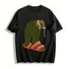 Funny Elephant Print Casual Top Novelty Graphic Tee Pure Cotton T-shirt