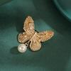 French butterfly brooch high-end sense light luxury personality niche high-end women's retro pin suit accessories