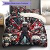 Tokyo Ghoul Character Collage Pattern Bedding Home Decoration Festival Gift (1 * Duvet Cover + 2 * Pillowcase, Without Core)
