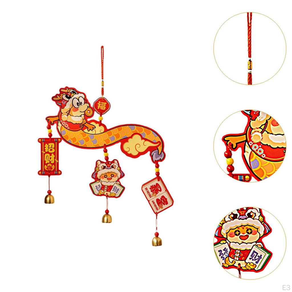 Cartoon Chinese Year Blessing Hanging Decoration Bell Pendant Lightweight Lunar