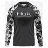 Tuta da pesca Huk mimetica unisex con cappuccio e protezione UV