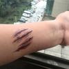 Vodotěsné Halloweenské Jizvy Tetování Falešná Stroupek Krev Make-up Rána Zranění Samolepka
