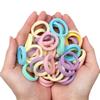 50 Pcs 4cm Solid Color Elastic Hair Ties for Women - Perfect for High Ponytails & Hair Accessories