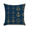 Watercolor sailing-themed sailboat Digital printing short plush pillow covers for car sofa office cushion cover home goods