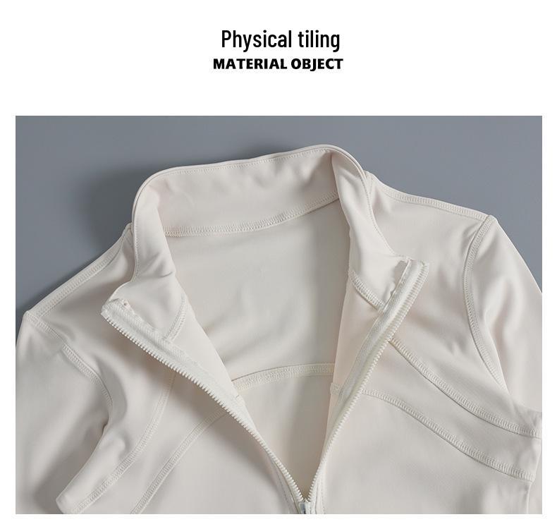Women's Quick-Dry Stand Collar Zipper Jacket - Slim Fit Long Sleeve Sportswear