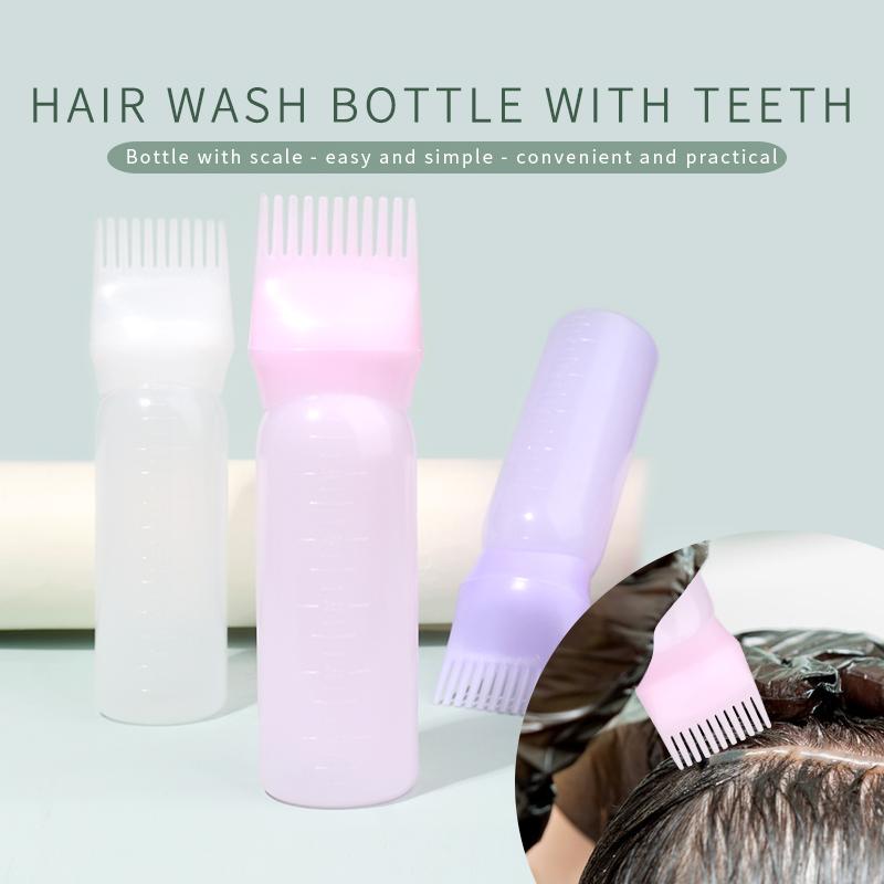 Root Comb Applicator Bottle Brush with Graduated Scale for Hair Dye