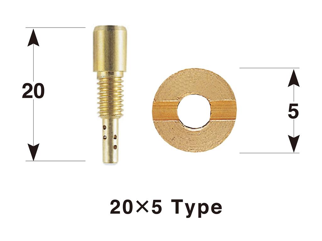 POSH Motorcycle Equipment Pilot Jet 3 Oversized Pilot Jet Set (20X5) [Fits] AXIS90 (1990-)