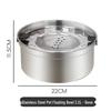 304 Stainless Steel Anti-Splash Pet Water Bowl - No-Tip, No Wet Mouth Design for Dogs and Cats