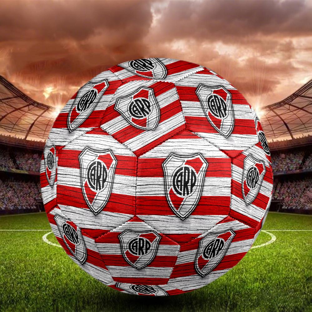 River Plate Fußball, bunt, für alle Altersgruppen geeignet, maschinengenäht, PVC-Material, Wettkampfqualität, langlebig und hoher Rückprall