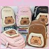 Capybara Backpack For School With Oxford Fabric And Air Cushion Straps For Teens Special Characters Included