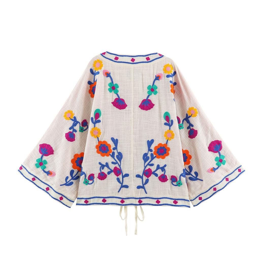 New Spring/autumn Women's European-style Fashionable Floral Embroidered Jackets