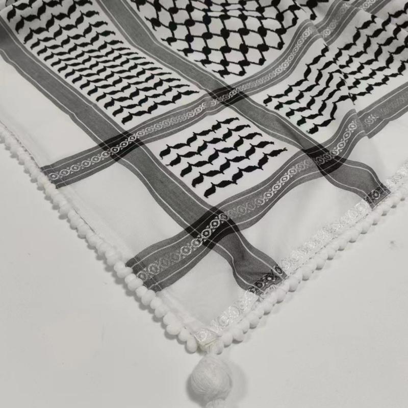 Middle East Adult Shemagh Scarf Outdoor Dustproof Sunproof Turbans Multi Purpose Head Wrap Cycling Breathable Kerchief