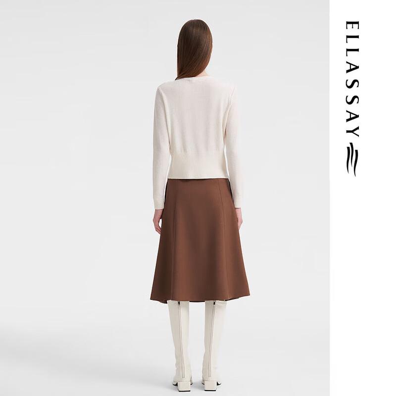 ELLASSAY Women's Retro Wool A-Line Skirt