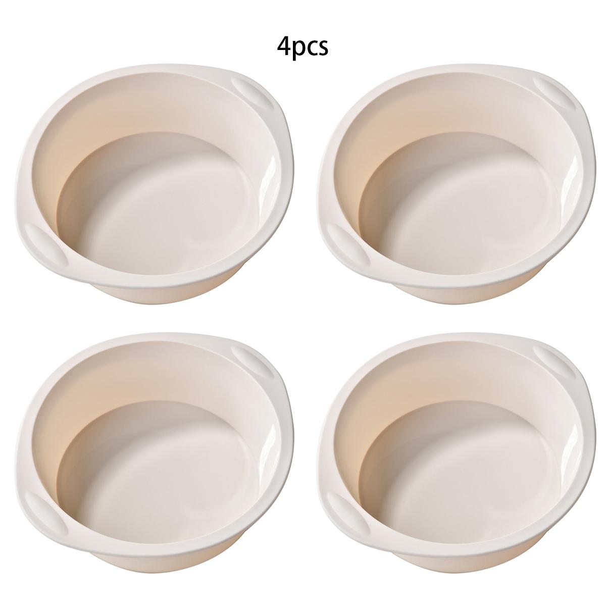 

4pcs Silicone Round Cake Molds Set Easy to Demold Square Cake Mold Home DIY Baking Bread Mold Kitchen Baking Tools