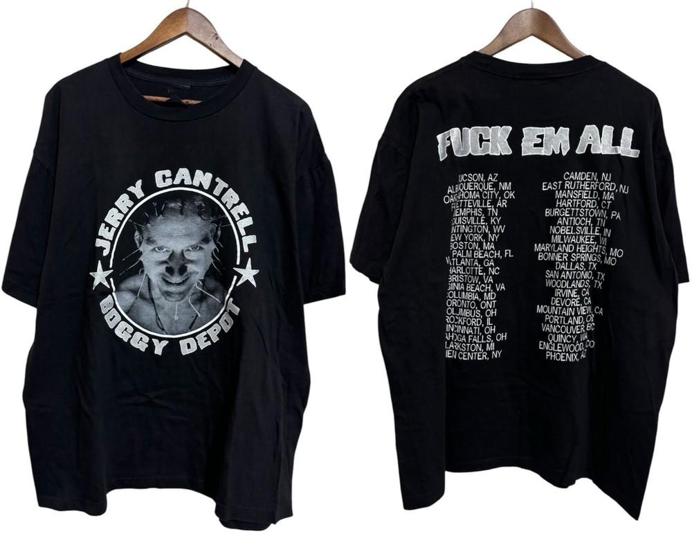 

Черная унисекс футболка Jerry Cantrell Boggy Depot Tour с принтом на 2 стороны S-5XL EM1244 XXXXL