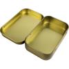 2 Pack Metal Tin Box with Lid,Rectangular Small Storage Container for Watercolor Pen Eraser,Jewelry,Candy,Craft Organize,Mini Portable Box Set
