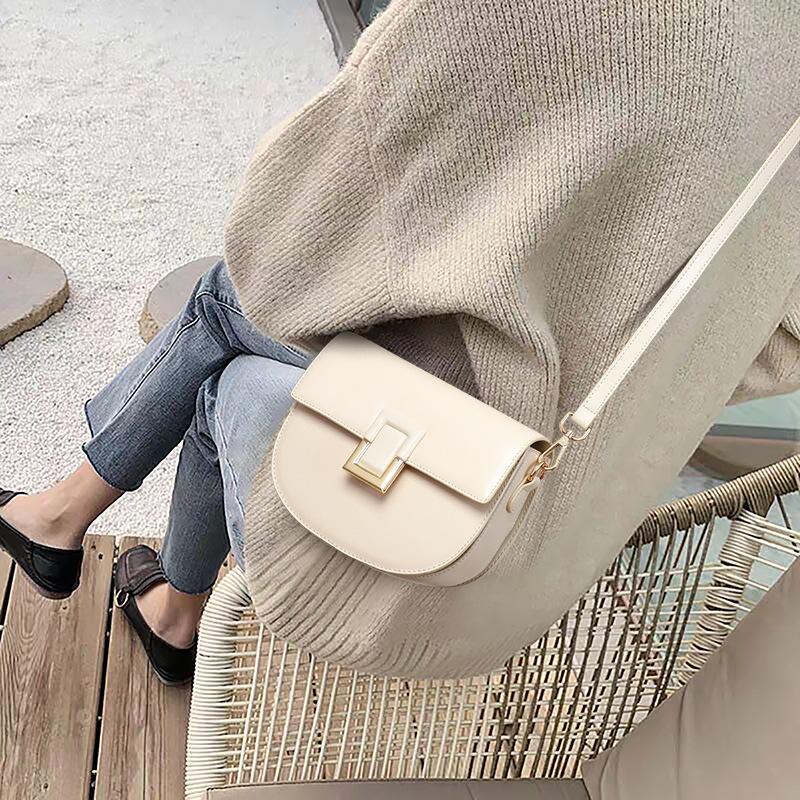 

Bags Women s bags Cowhide saddle bags Fashion versatile messenger bags Casual niche shoulder bags Light luxury high sense