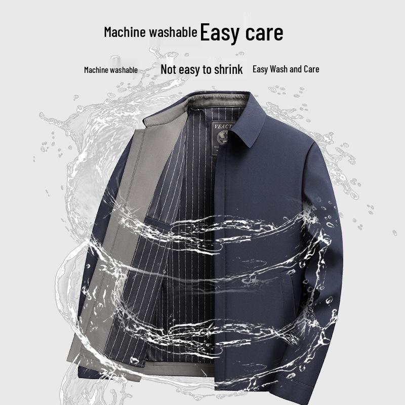 

Woodpecker Men s Executive Lapel Jacket - Spring/Autumn Fashion for Middle-Aged & Elderly, 2025 Collection 185 (130-150 catties)