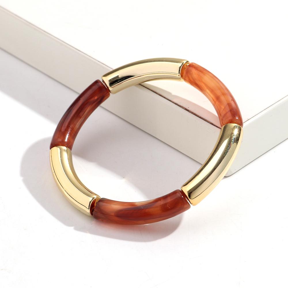 

2026 Resin Acrylic Thin Bamboo Tubular Candy Multicolored Bracelet Bangle for Women Summer Handmade Fashion Wrist Jewelry Gifts