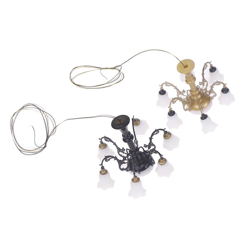 Miniatyr Dukkehus Taklampe Vegglampe Skrivebordslampe Mini LED-belysning Hjemmedekorasjon Dukke Møbler Leke Kan Være Sterk