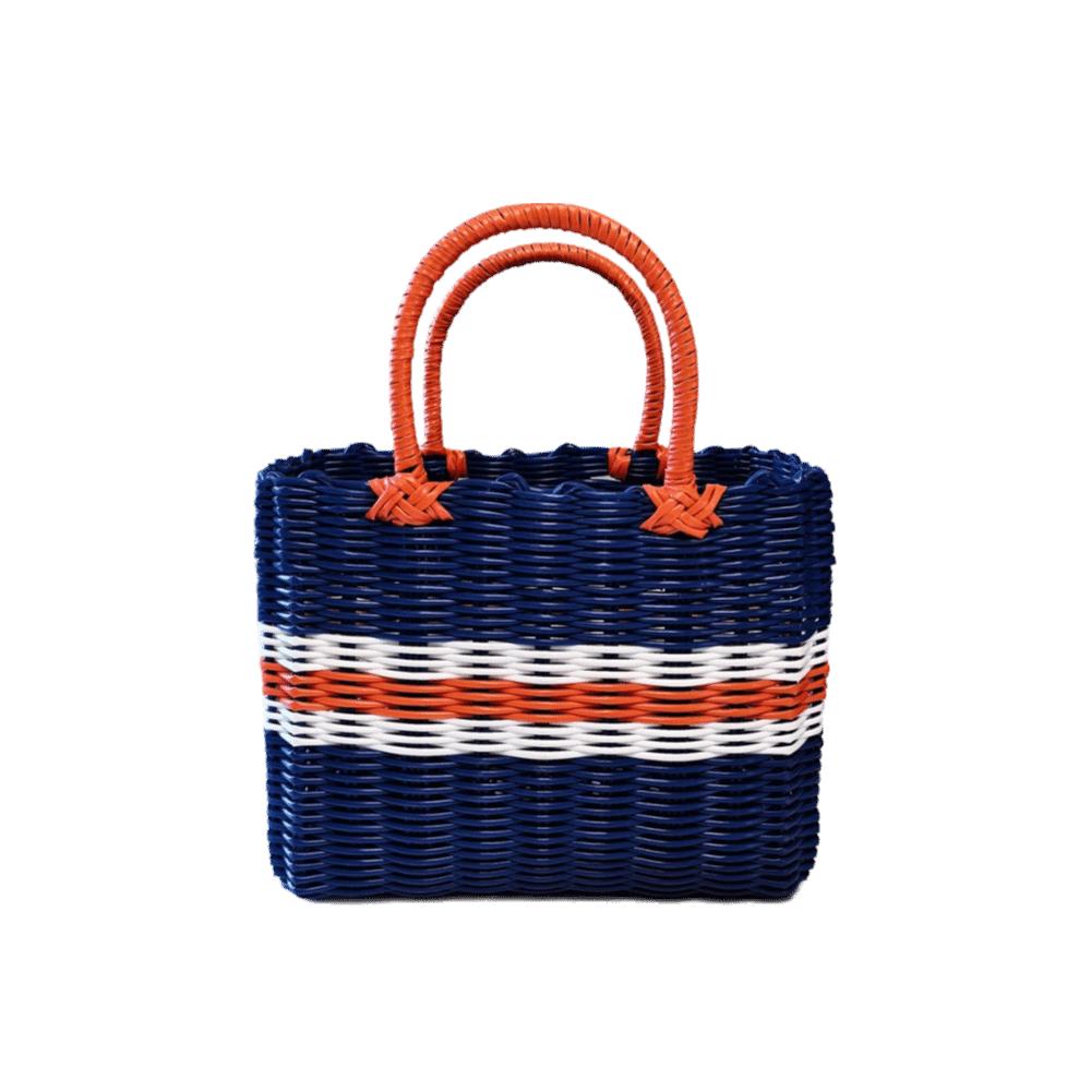 Imitation Rattan Storage Basket Square Woven Handbag Creative Hanging Baskets Flower