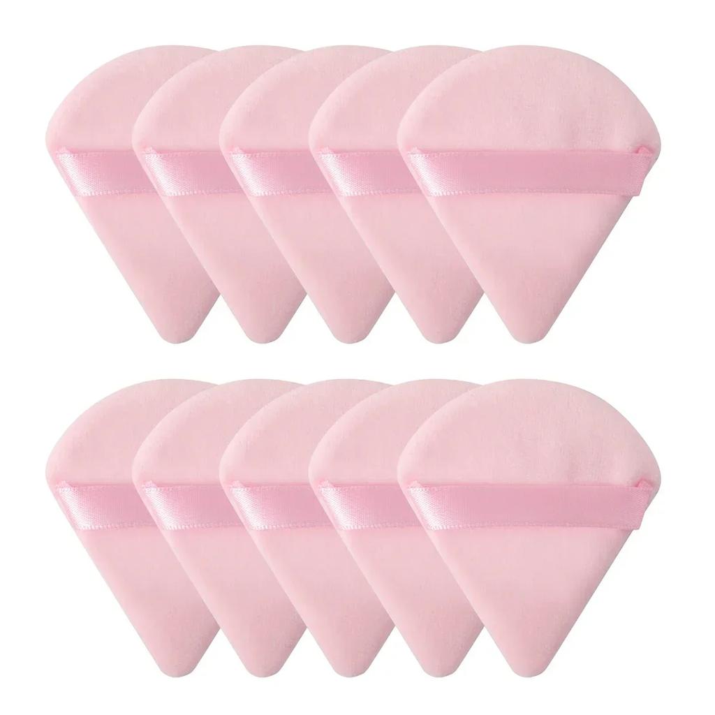 20/10Pcs Triangle Velvet Powder Puff Wet Dry Use Makeup Sponge Cosmetics Blender Makeup Foundation Beauty Tool Accessories