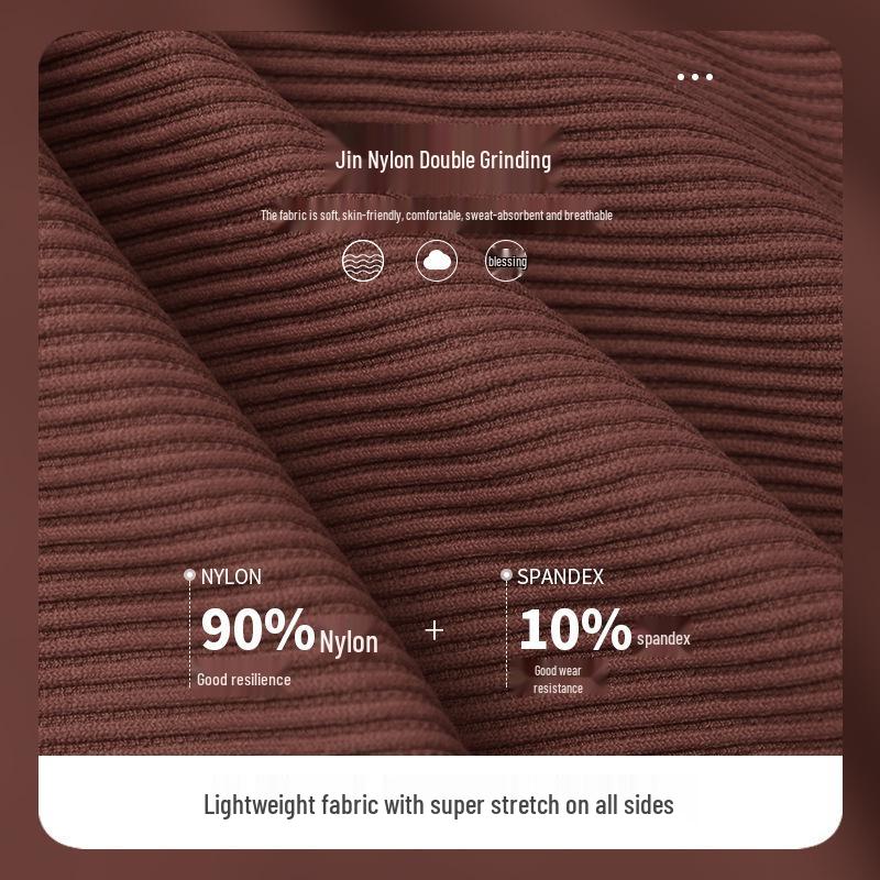 High Waist Seamless Ribbed Yoga Shorts for Running and Fitness