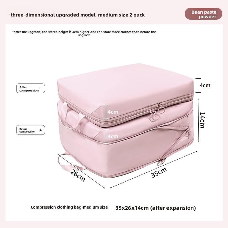 Travel Storage Bag With Memory Fabric For Luggage Organization And Clothing Packing