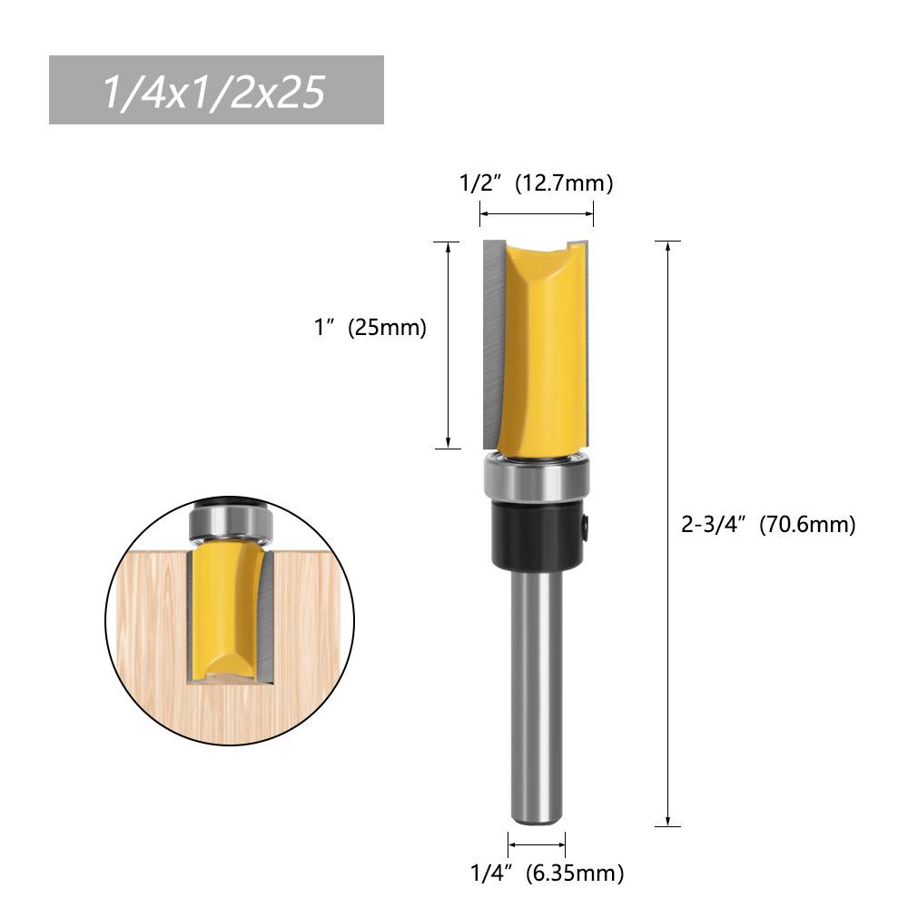 1/4 Shank Profile Trim Knife: Double-Edged Woodworking Milling Tool
