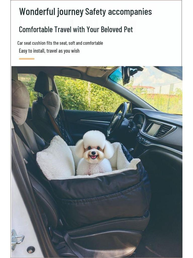 Przenosne wodoodporne siedzisko samochodowe i legowisko dla psa - Podwójne zastosowanie, zmywalna poduszka dla zwierząt na podróż, bezpieczeństwo