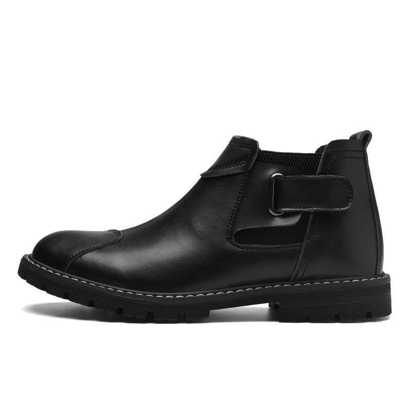 Winter Chelsea Boots Men Leather Shoes Men Ankle Boots Fashion Brand Male Footwear 2024 Classic Platform Shoes Retro Brogue Shoe