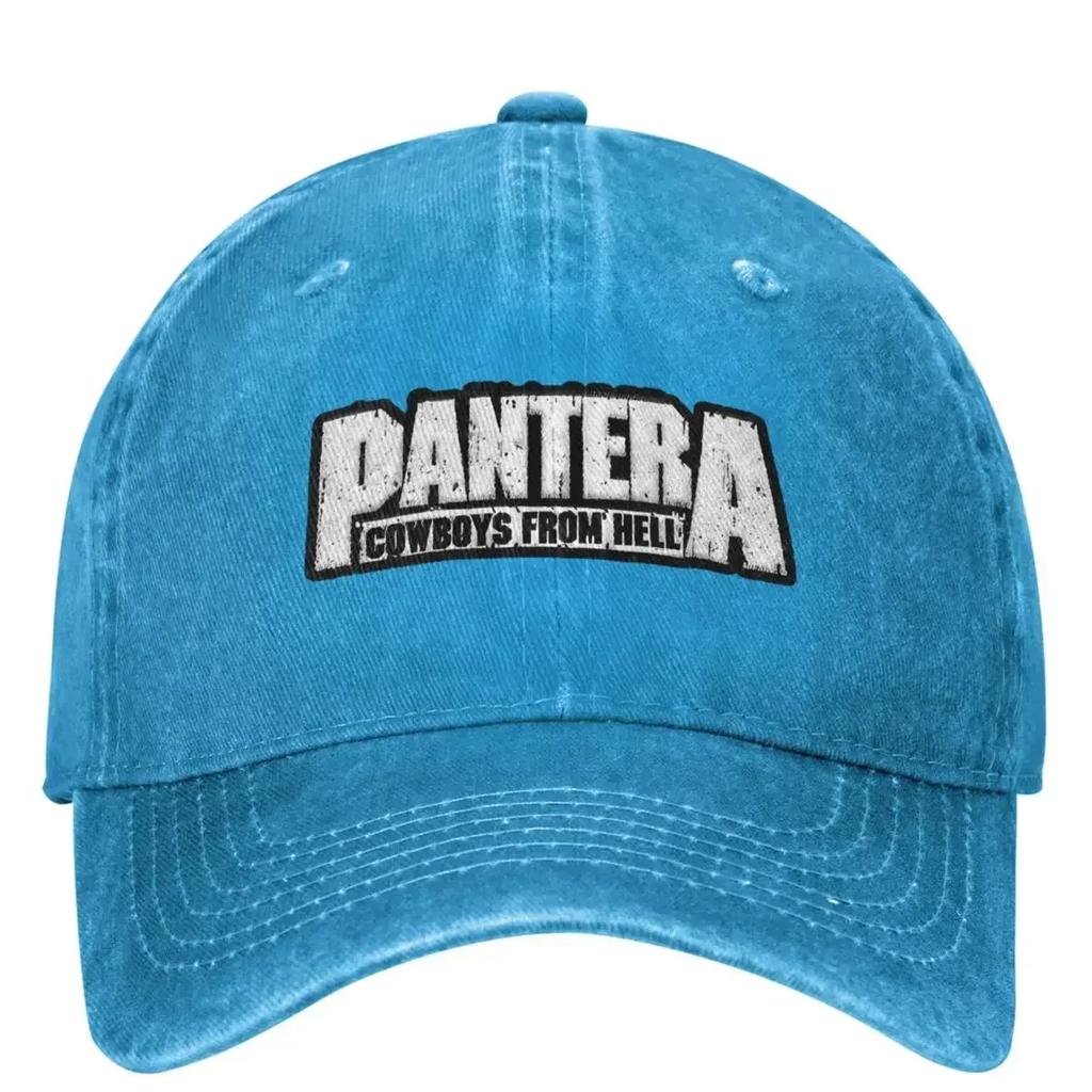 Pantera Cowboys From Hell Rocková Kapela Oblečení Pánské Dámské Baseballová Čepice Opotřebovaná Praná Čepice Klobouk Retro Venkovní Letní Snapback Čepice
