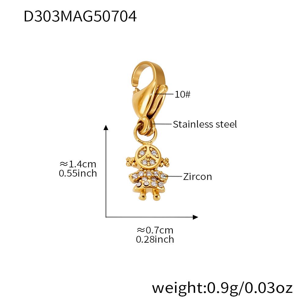 Oumeka Stainless Steel Multi-Pendant Jewelry Set for Women - Versatile Bracelet and Necklace Accessories